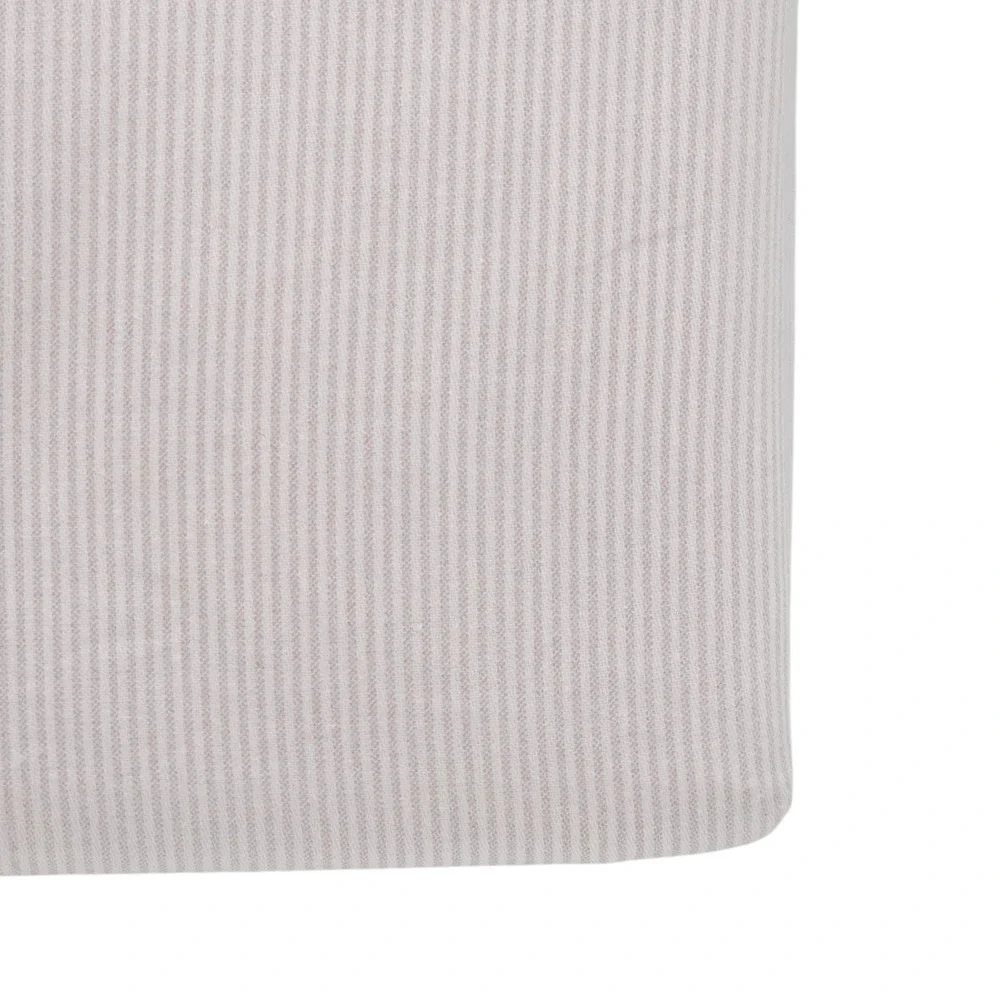 Brooks Brothers Striped Cotton Queen Sheet Set of 4pc White‎ Taupe